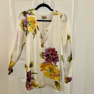 Show Me Your MuMu Floral Dress - White, Yellow, Purple